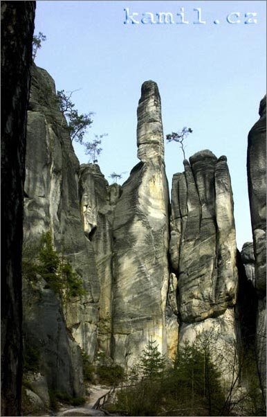 Adršpašské skály, duben 2006