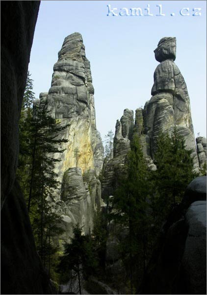 Adršpašské skály, duben 2006