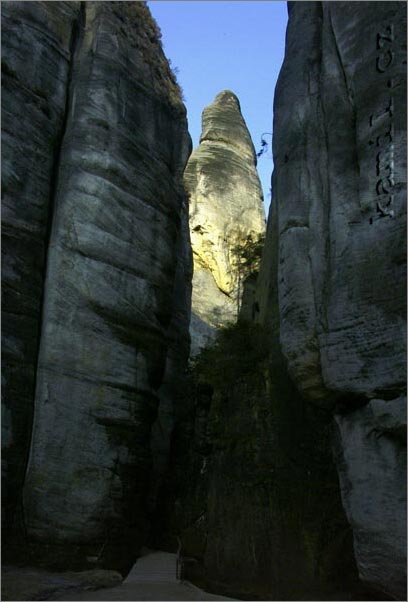 Adršpašské skály, duben 2006