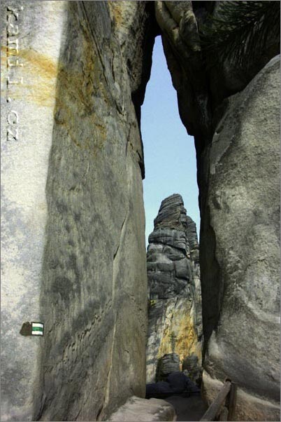 Adršpašské skály, duben 2006