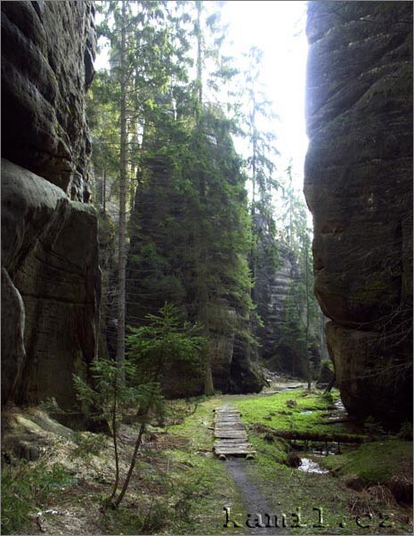 Adršpašské skály, duben 2006
