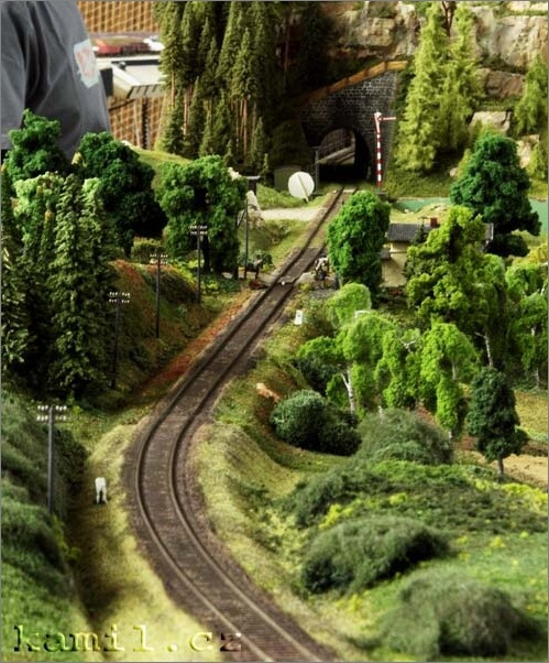 modelová železnice, Dobřichovice, květen 2006