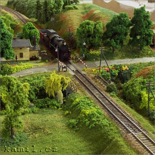 modelová železnice, Dobřichovice, květen 2006
