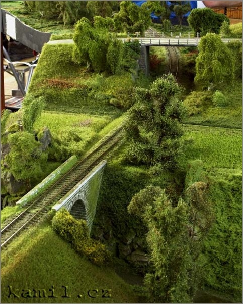 modelová železnice, Dobřichovice, květen 2006