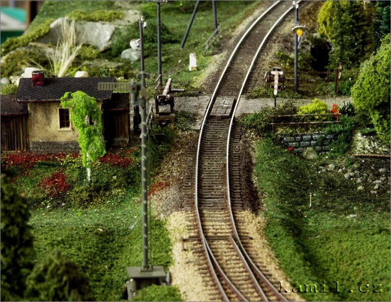 modelová železnice, Dobřichovice, květen 2006