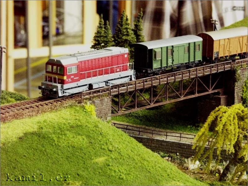 modelová železnice, Dobřichovice, květen 2006