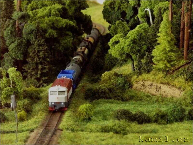 modelová železnice, Dobřichovice, květen 2006